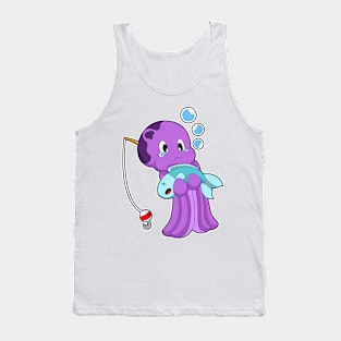 Octopus Fishing Fish Fishing rod Tank Top